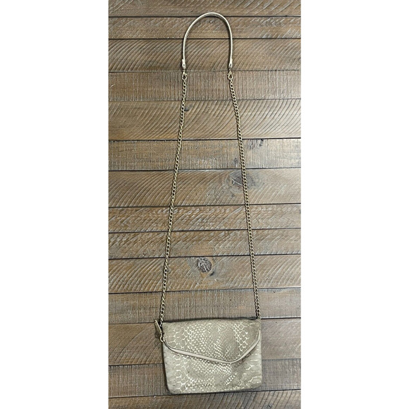 Hobo International Handbags - Hobo International Daria Crossbody Bag Small Organizer Purse Brown Snakeskin